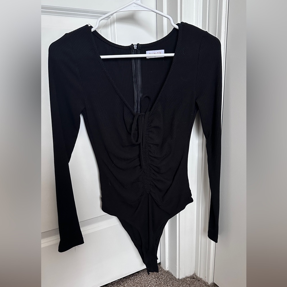 Black Long Sleeve Bodysuit